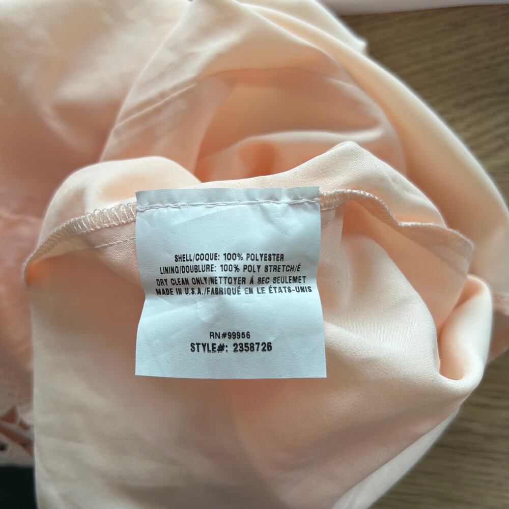 Shoshanna Marcella Lace Dress Blush Pink Anthropologie Floral Midi Size 4 - Picture 13 of 16